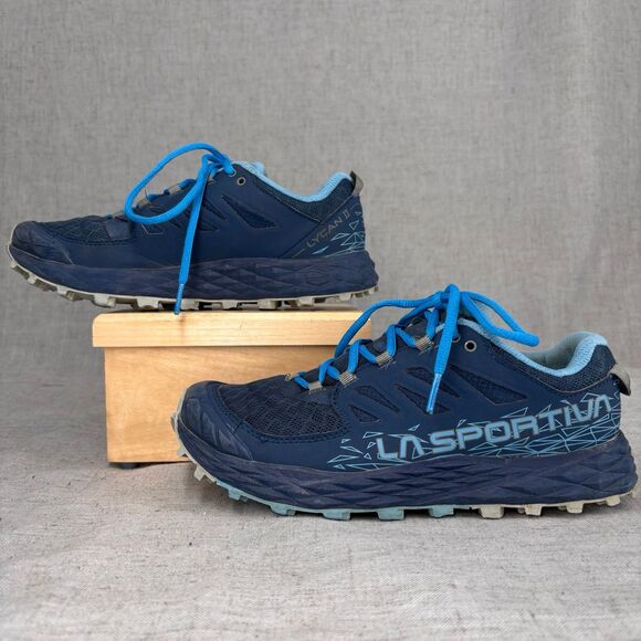 La Sportiva Lycan II Trail Shoes Blue Mesh Lace Up Running Sneaker Women's‎ 7.5 - Picture 2 of 11